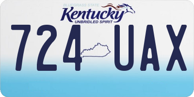KY license plate 724UAX
