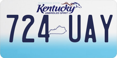 KY license plate 724UAY