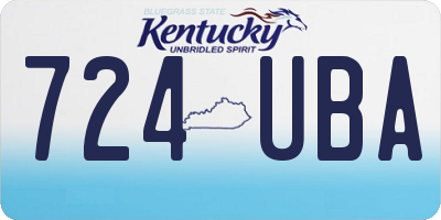 KY license plate 724UBA