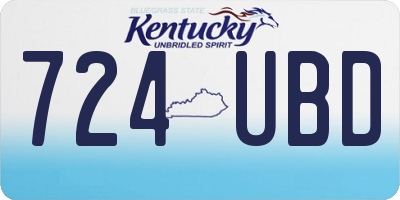 KY license plate 724UBD