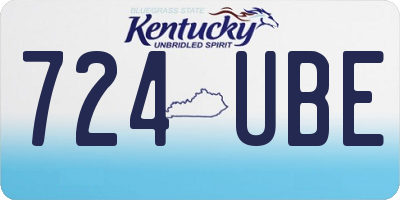 KY license plate 724UBE