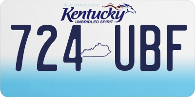 KY license plate 724UBF