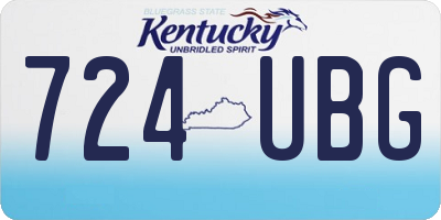 KY license plate 724UBG