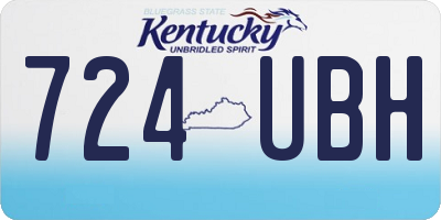 KY license plate 724UBH
