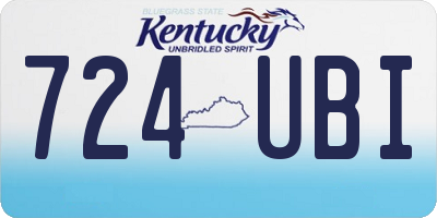 KY license plate 724UBI