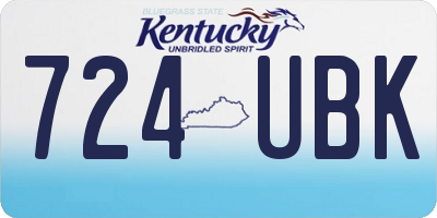 KY license plate 724UBK