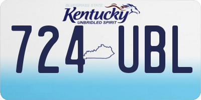 KY license plate 724UBL