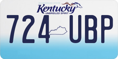 KY license plate 724UBP