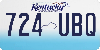 KY license plate 724UBQ