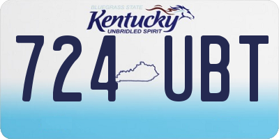 KY license plate 724UBT