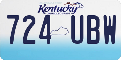 KY license plate 724UBW