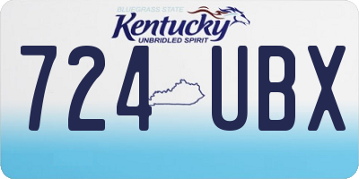 KY license plate 724UBX