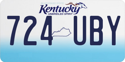 KY license plate 724UBY