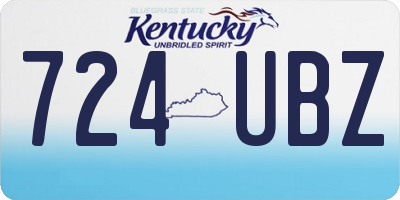 KY license plate 724UBZ