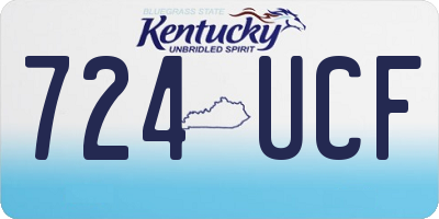 KY license plate 724UCF