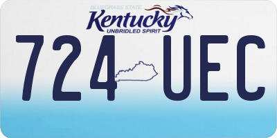 KY license plate 724UEC