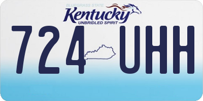 KY license plate 724UHH