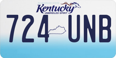 KY license plate 724UNB