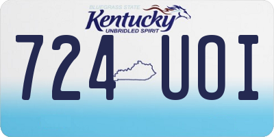 KY license plate 724UOI