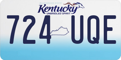 KY license plate 724UQE