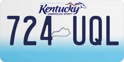 KY license plate 724UQL