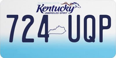 KY license plate 724UQP