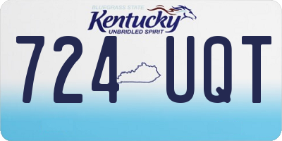 KY license plate 724UQT