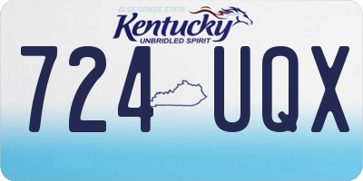 KY license plate 724UQX