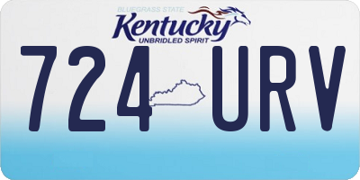KY license plate 724URV