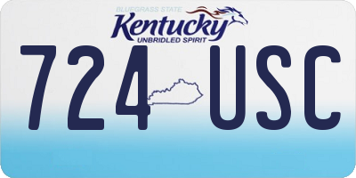 KY license plate 724USC