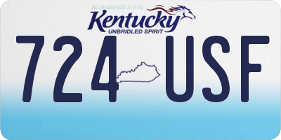 KY license plate 724USF
