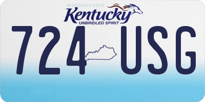 KY license plate 724USG