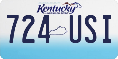 KY license plate 724USI