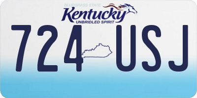 KY license plate 724USJ