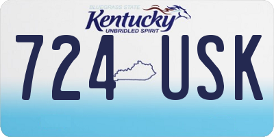 KY license plate 724USK