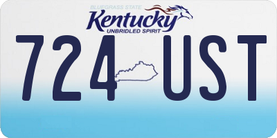 KY license plate 724UST