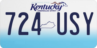 KY license plate 724USY