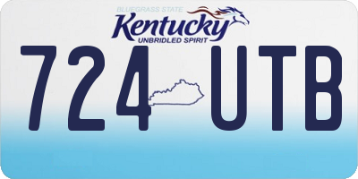 KY license plate 724UTB