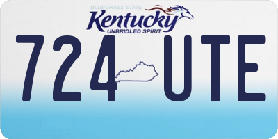 KY license plate 724UTE