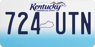 KY license plate 724UTN