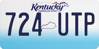 KY license plate 724UTP