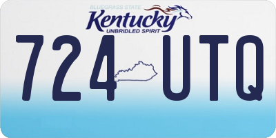 KY license plate 724UTQ