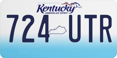 KY license plate 724UTR