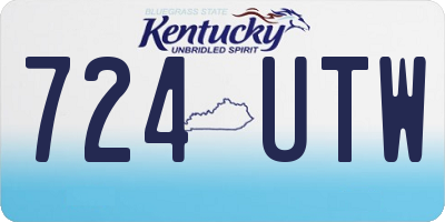 KY license plate 724UTW