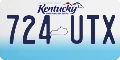 KY license plate 724UTX
