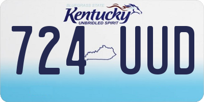 KY license plate 724UUD