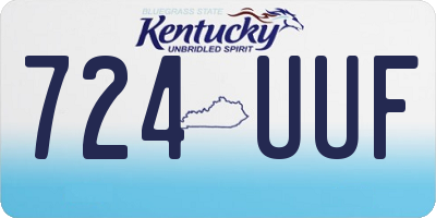 KY license plate 724UUF