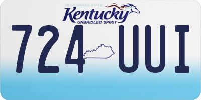 KY license plate 724UUI