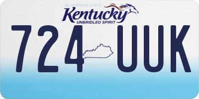 KY license plate 724UUK