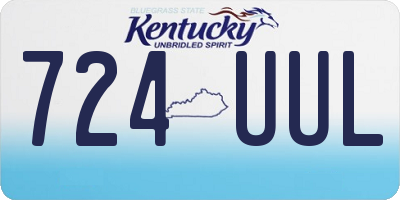 KY license plate 724UUL